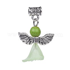 Transparent Frosted Acrylic Flower Pendants&nbsp;PALLOY-JF00373