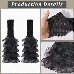 Polyester Ruffle Layered Patchwork Leg Sleeves&nbsp;AJEW-WH20042-75A