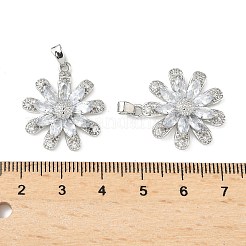 Brass Micro Pave Cubic Zirconia Pendants&nbsp;KK-S532-06P