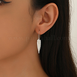 Brass Leaf Dangle Earrings&nbsp;FY4465