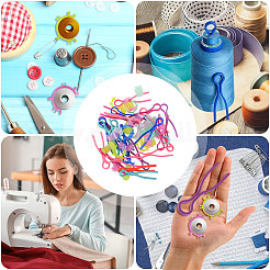 2 Sets Plastic & Stainless Steel & Iron Adjustable Embroidery Floss Bobbin Rack&nbsp;DIY-FG0004-83