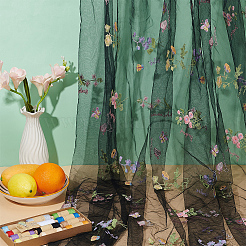 Flower Pattern Polyester Gauze Embroidery Fabric&nbsp;AJEW-WH0314-909