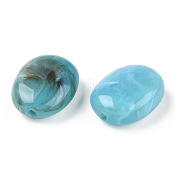 Oval Imitation Gemstone Acrylic Beads&nbsp;X-OACR-R047-13