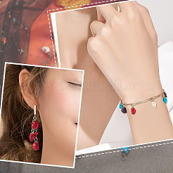 160Pcs 4 Colors Dyed Synthetic Turquoise Charms&nbsp;G-FH0001-76