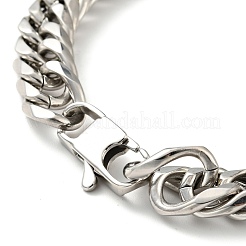 Non-Tarnish 201 Stainless Steel Cuban Link Chains Bracelet for Men Women&nbsp;BJEW-H550-07C-P