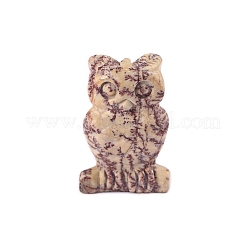 Natural Dendritic Jasper Owl Home Desktop Decoration&nbsp;PW-WG643F5-01