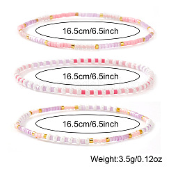 3Pcs Glass Seed Beads Stretch Bracelet Set for Women&nbsp;YT3282-2
