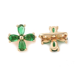 Brass Pave Cubic Zirconia Spacer Bars&nbsp;LS-KK-B090-04G-03
