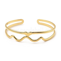 304 Stainless Steel Cuff Bangles&nbsp;BJEW-P302-06G