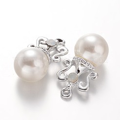 Silver Color PlatedAlloy Imitation Pearl Pendants&nbsp;PALLOY-M179-25-AAA