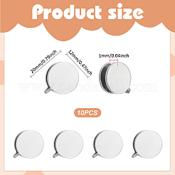 10Pcs Stainless Steel Clip-on Earrings&nbsp;EJEW-UN0002-89P