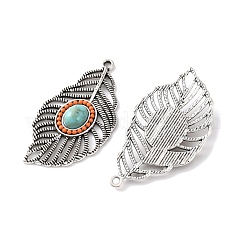 Bohemia Tibetan Style Alloy & Enamel & Synthetic Turquoise Pendants&nbsp;LS-FIND-T074-11AS