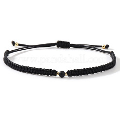 2Pcs 2 Colors Narutal Gemstone Round Bead Braided Bracelets&nbsp;QV7092