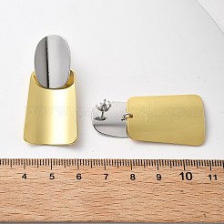 Brass Dangle Stud Earrings&nbsp;EJEW-S262-05GP