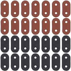 50Pcs 2 Colors 2-Hole PU Leather Buttons&nbsp;BUTT-CL0001-05B
