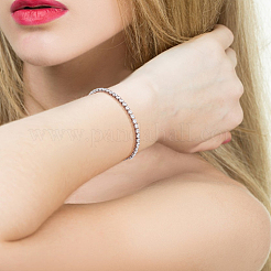4Pcs 2 Colors Clear Cubic Zirconia Tennis Bracelet&nbsp;BJEW-HY0001-01