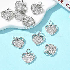 SHEGRACE Valentine's Day Brass Clear Cubic Zirconia Pendants&nbsp;XGRQ3K883-557P