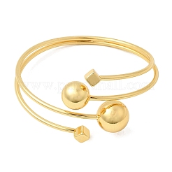 Brass Cuff Bangles for Women&nbsp;BJEW-D455-02G