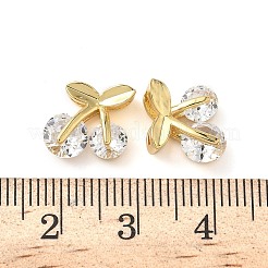 Brass Micro Pave Cubic Zirconia Pendants&nbsp;KK-D502-15G