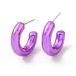 Ring Acrylic Stud Earrings&nbsp;EJEW-P251-36