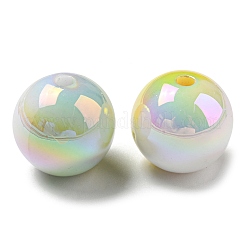 UV Plating Rainbow Iridescent Opaque Acrylic Beads&nbsp;X-MACR-D081-01