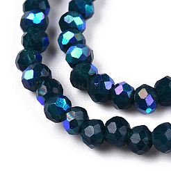 Electroplate Opaque Solid Color Glass Beads Strands&nbsp;EGLA-A034-P1mm-L07