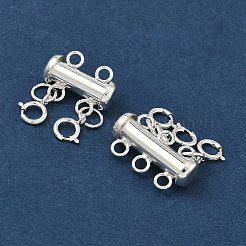 925 Sterling Silver Slide Lock Clasps&nbsp;HJEW-PH02087