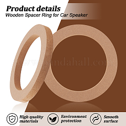 Wooden Spacer Ring for Car Speaker&nbsp;DIY-WH0430-396B