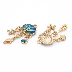 Alloy Enamel Pendants&nbsp;X-ENAM-S126-118B-NR