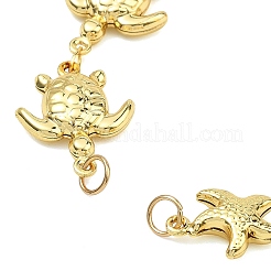 Turtle & Starfish 304 Stainless Steel Bracelets Making&nbsp;AJEW-JB01604