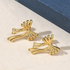 304 Stainless Steel Stud Earrings for Women&nbsp;EJEW-K333-38G