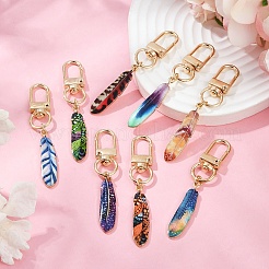 8Pcs 8 Styles Alloy Enamel Pendants Decorations&nbsp;KEYC-YW00183