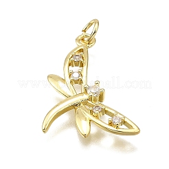 Brass Micro Pave Cubic Zirconia Pendants&nbsp;KK-Z100-18G