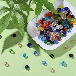 Faceted Rondelle Transparent Glass Beads&nbsp;GLAA-YW0001-84B