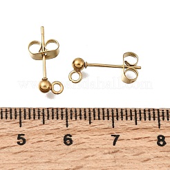 304 Stainless Steel Stud Earrings Findings&nbsp;STAS-L315-066B-G