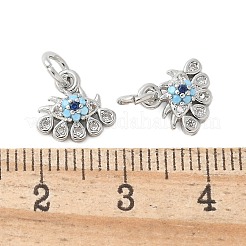 Brass Micro Pave Cubic Zirconia Charms&nbsp;KK-U056-46P
