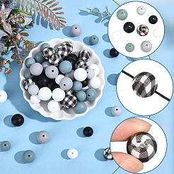 100Pcs Silicone Beads&nbsp;SIL-PA0001-40B