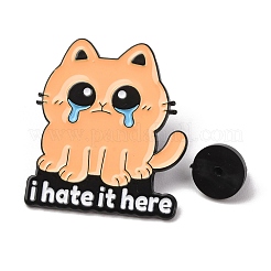 I Hate It Here Crying Cat Enamel Pins&nbsp;JEWB-B047-01D