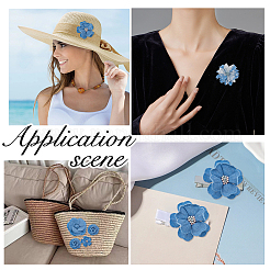 10Pcs 7 Styles Denim Flower for Clothes Garment Accessories Decorative&nbsp;DIY-HS0001-82A