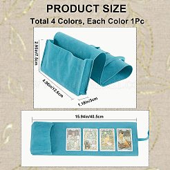 2Pcs 2 Colors Double-Sided Velvet Tarot Cards Storage Bags&nbsp;ABAG-CN0001-02B