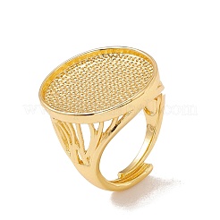 Adjustable Brass Finger Rings Components&nbsp;KK-G428-01G