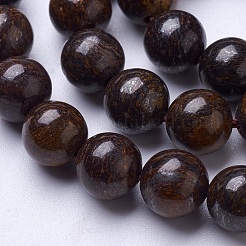 Natural Bronzite Beads Strands&nbsp;G-D855-12-8mm