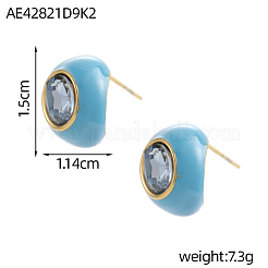 304 Stainless Steel Round Stud Earrings&nbsp;EJEW-OY011-83G