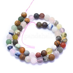 Natural Mixed Gemstone Beads Strands&nbsp;G-K310-H01-8mm