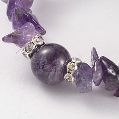 Chips Natural Gemstone Beaded Stretch Bracelets&nbsp;BJEW-JB02131