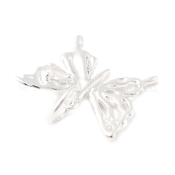 925 Sterling Silver Pave Clear Cubic Zirconia Hollow Butterfly Pendants&nbsp;STER-S013-03S
