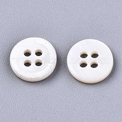 Natural Freshwater Shell Buttons&nbsp;SHEL-R113-04