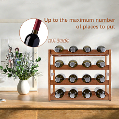 Bamboo 4-Tier Wine Rack Storage Shelf&nbsp;ODIS-WH0030-322