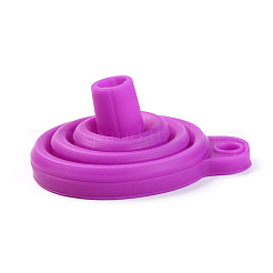 Portable Foldable Silicone Funnel Hopper&nbsp;AJEW-WH0104-40D