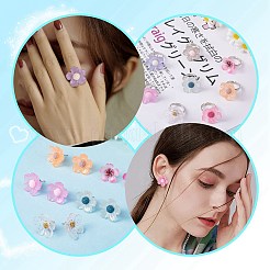 DIY Flower Stud Earring and Finger Ring Making Kit&nbsp;DIY-SZ0008-42